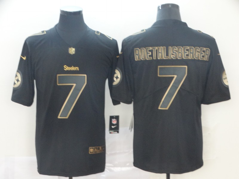 Men's Pittsburgh Steelers #7 Ben Roethlisberger Black Jersey